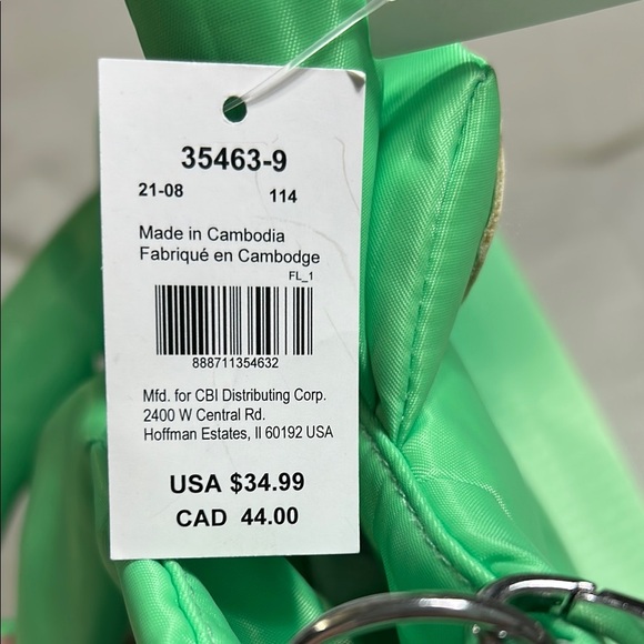 CLAIRE’S NWT Green Frog Quilted Crossbody Bag With Adjustable Strap - Picture 6 of 8